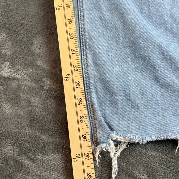 American Eagle Women's Jeans Super High Rise Baggy Wide Leg Size 4 S Distressed - Picture 9 of 11